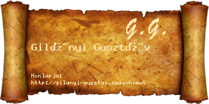 Gilányi Gusztáv névjegykártya