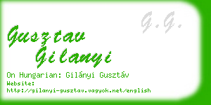 gusztav gilanyi business card